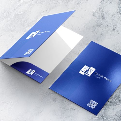 Presentation folders printing Lagos Nigeria, professional folders with business card slots and custom branding