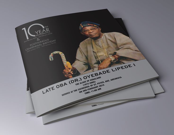 Burial program printing Lagos Nigeria, full color memorial programs and funeral stationery with professional design