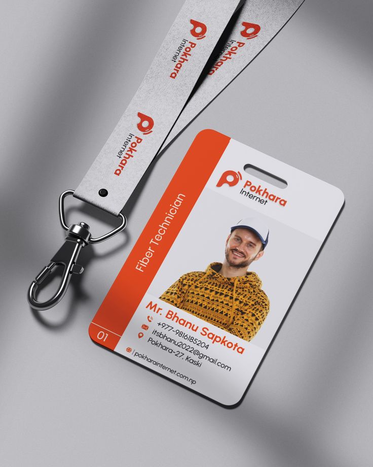 ID cards with lanyards