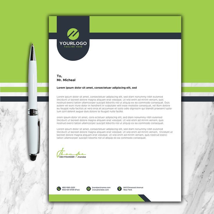 Custom branded letterheads