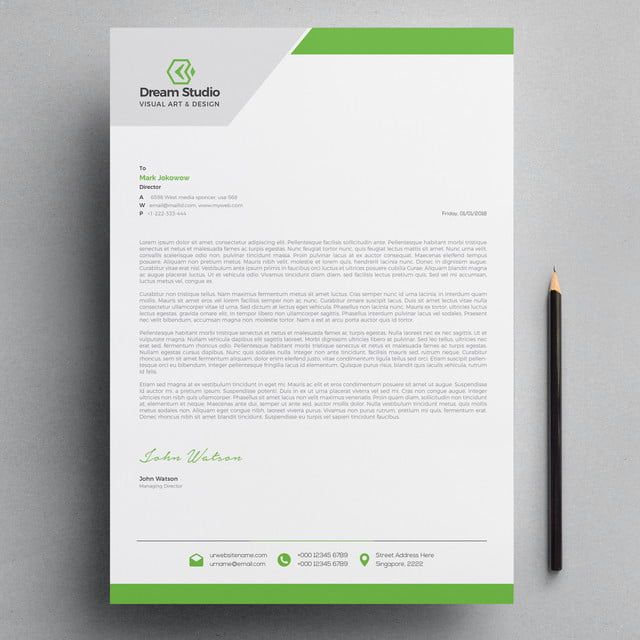 Business letterhead close-up